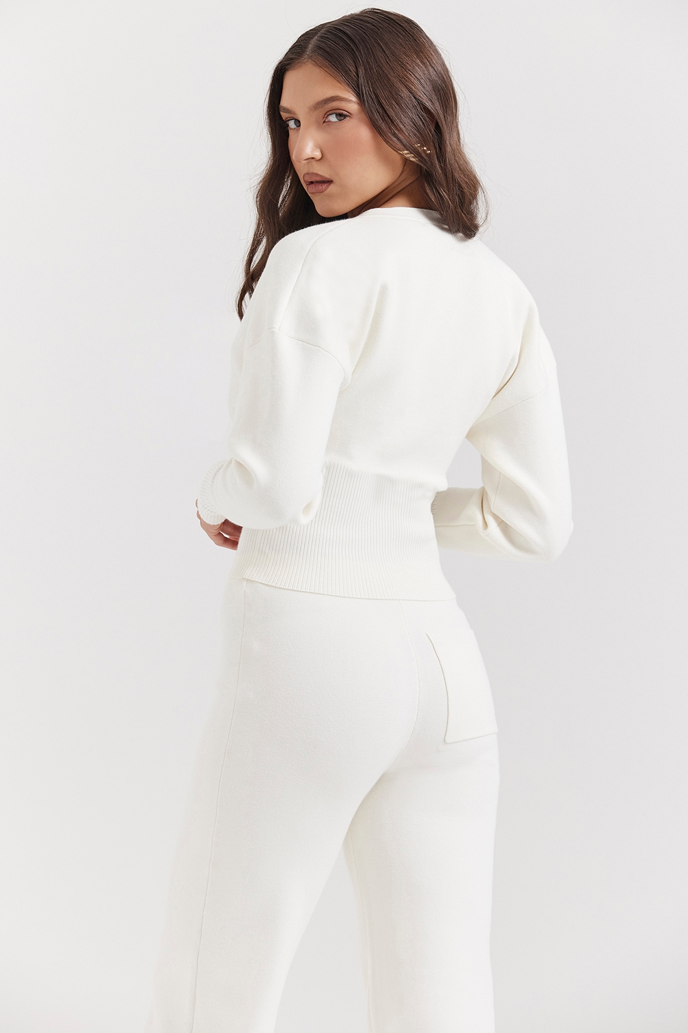 Noor  Off White Knitted Cardigan — image 8