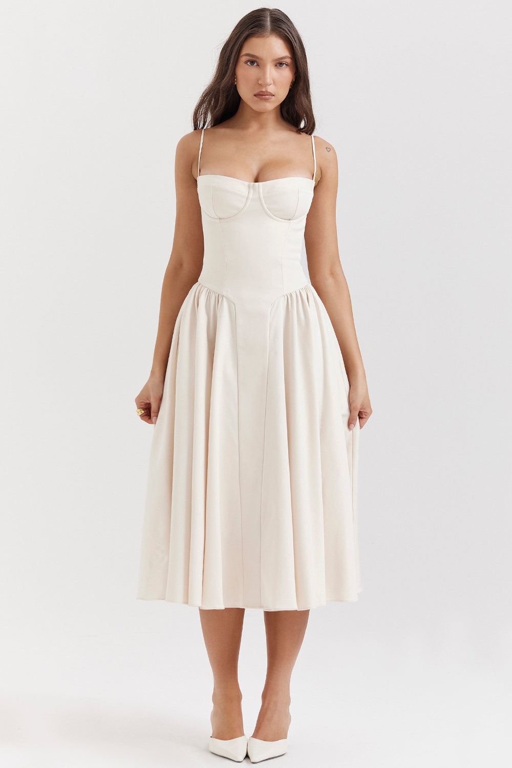 Samaria  Vintage Cream Corset Sundress — image 1