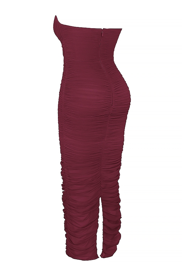Sapphire  Wine Gathered Maxi Dress — image 9
