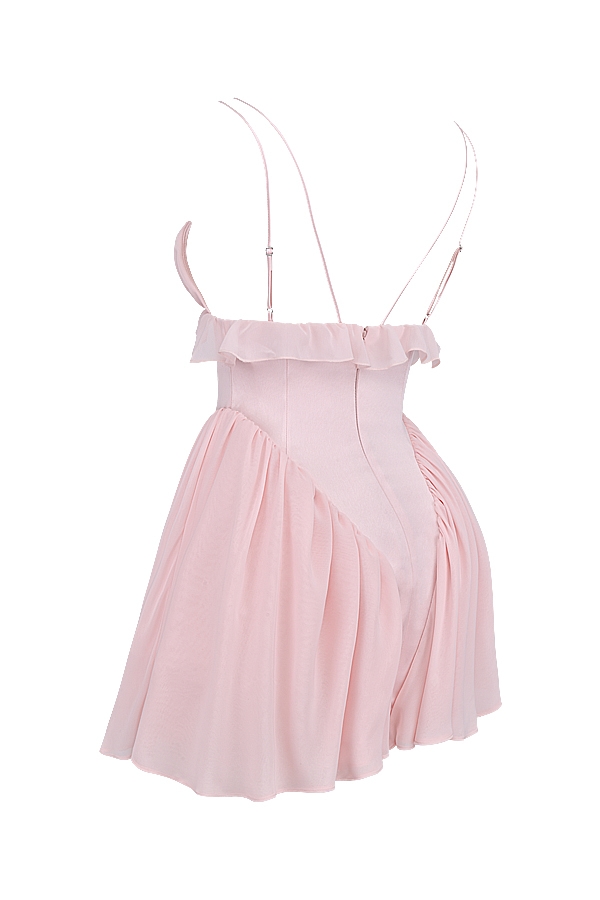 Amaris  Ballerina Pink Baby Doll Mini Dress — image 18
