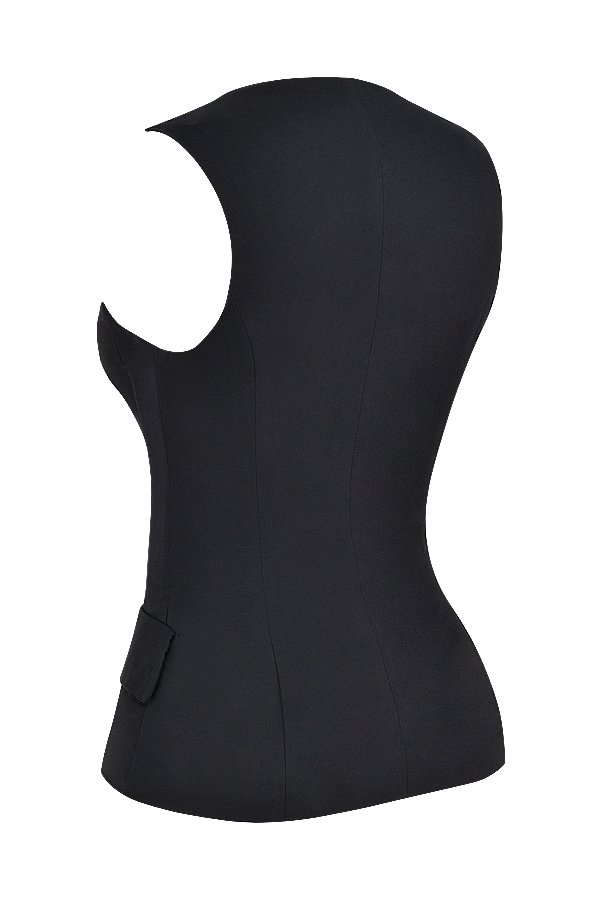 Juliet  Black Sleeveless Tuxedo Top — image 14