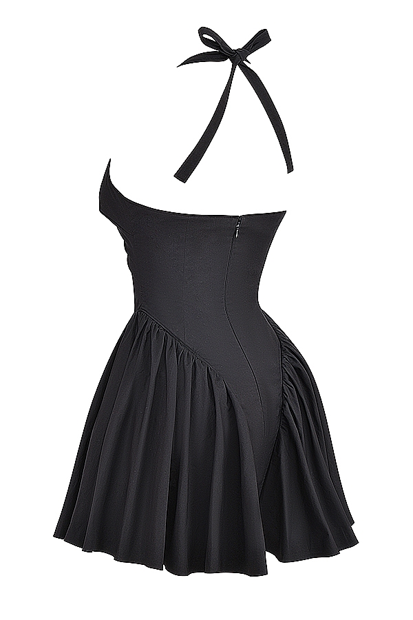 Valentia  Black Halter Mini Dress — image 16