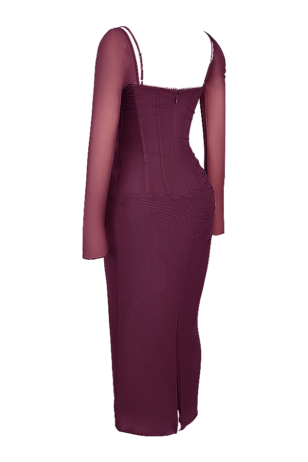 Katarina  Wine Maxi Dress — image 15