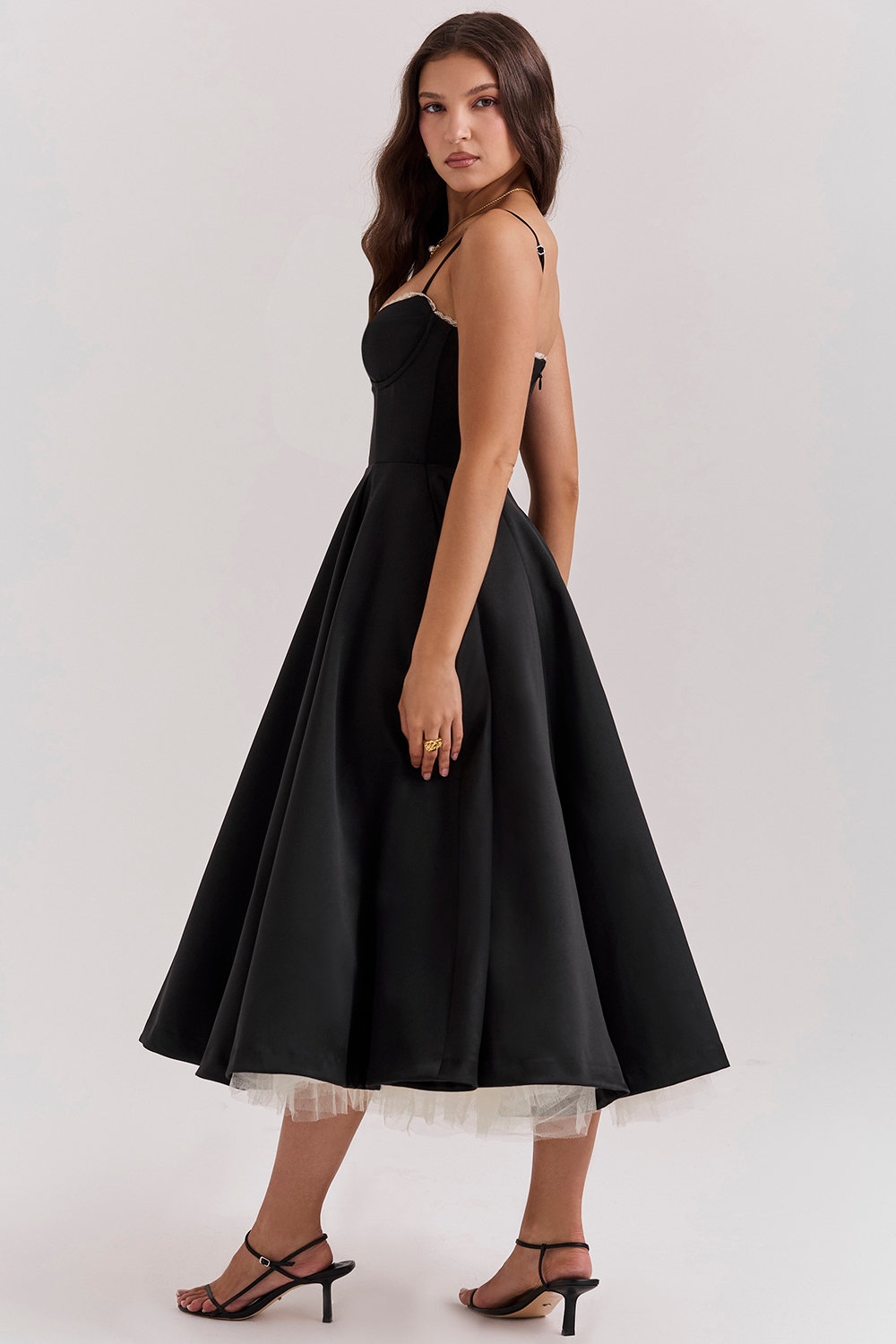 Mademoiselle  Black Tulle Midi Dress — image 8