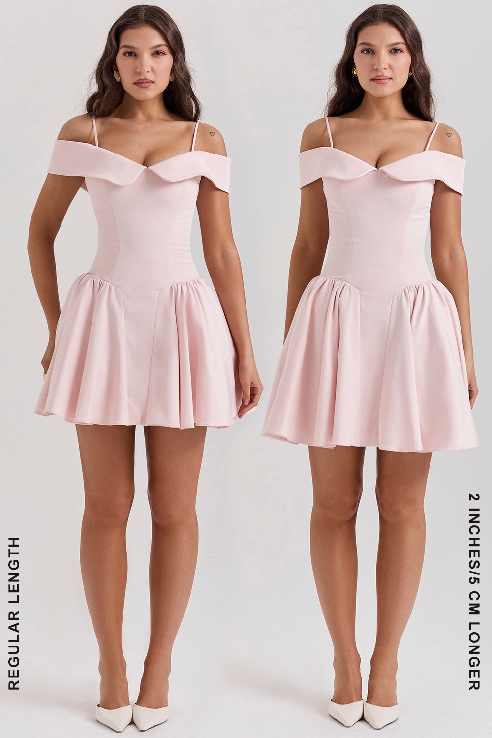 Elida  Ballerina Pink Off Shoulder Mini Dress — image 13