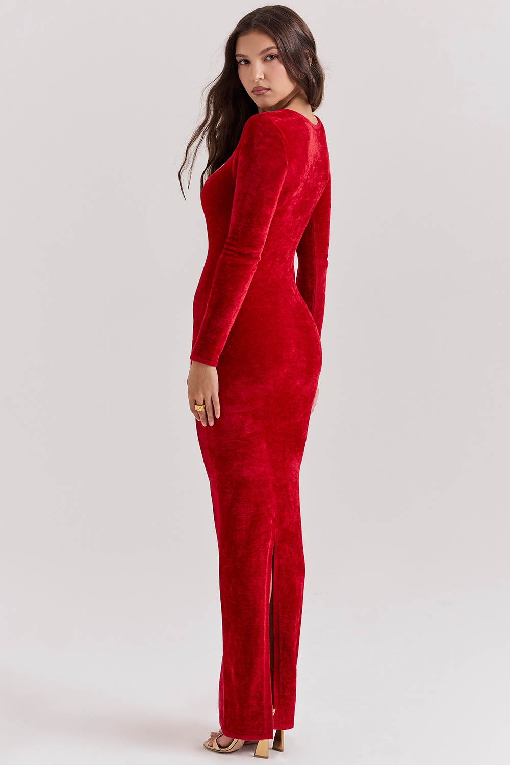 Aria  Scarlet Chenille Sweetheart Dress — image 7