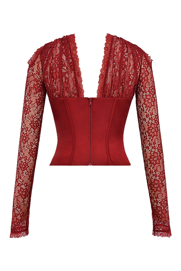 Mistress Rocks Cherry Satin & Lace Corset - SALE — image 13