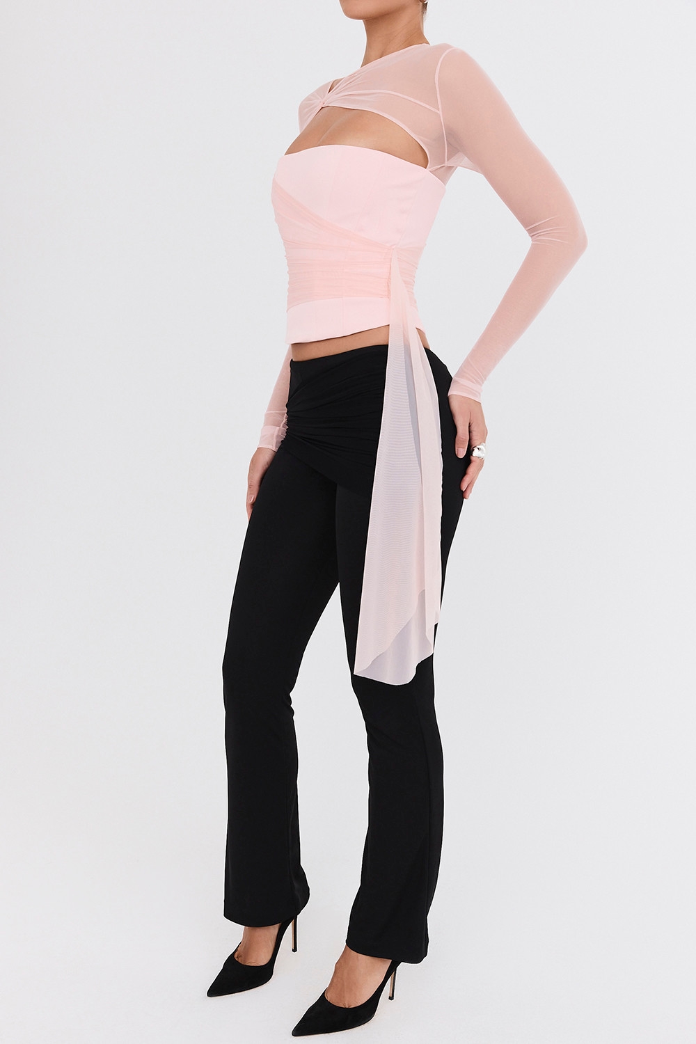 Mistress Rocks Black Draped Panel Trousers - SALE — image 5