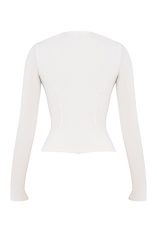 Mistress Rocks Ivory Flower Embellished Top - SALE — image 13
