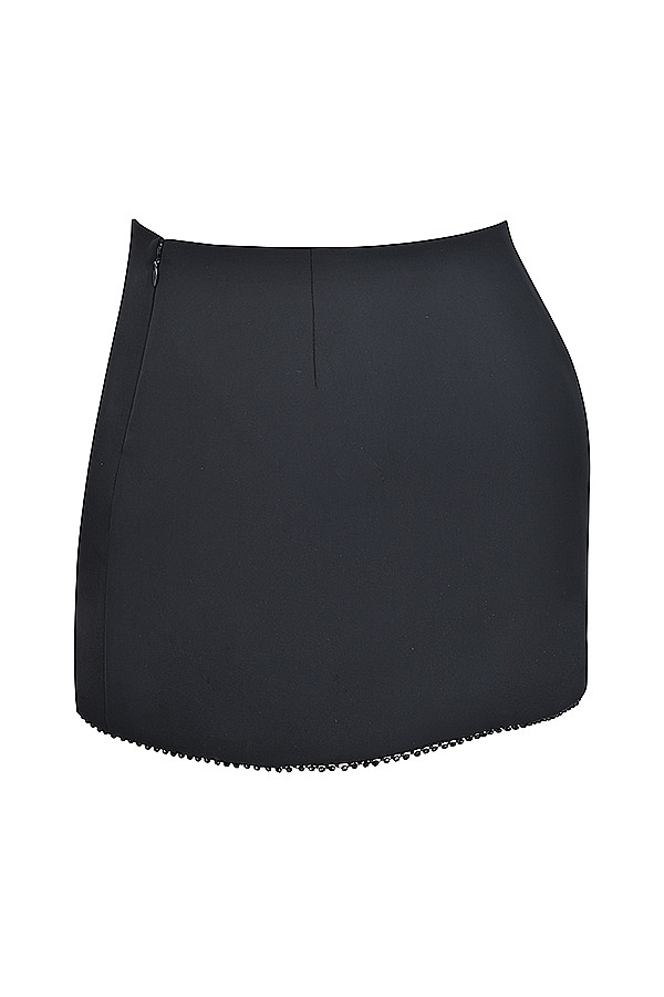 Mistress Rocks Black & Ivory Embellished Mini Skirt - SALE — image 11