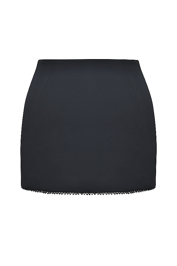 Mistress Rocks Black & Ivory Embellished Mini Skirt - SALE — image 12