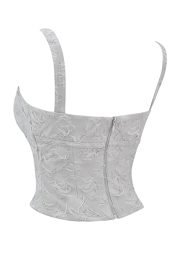 Mistress Rocks Taupe Textured Floral Top - SALE — image 11