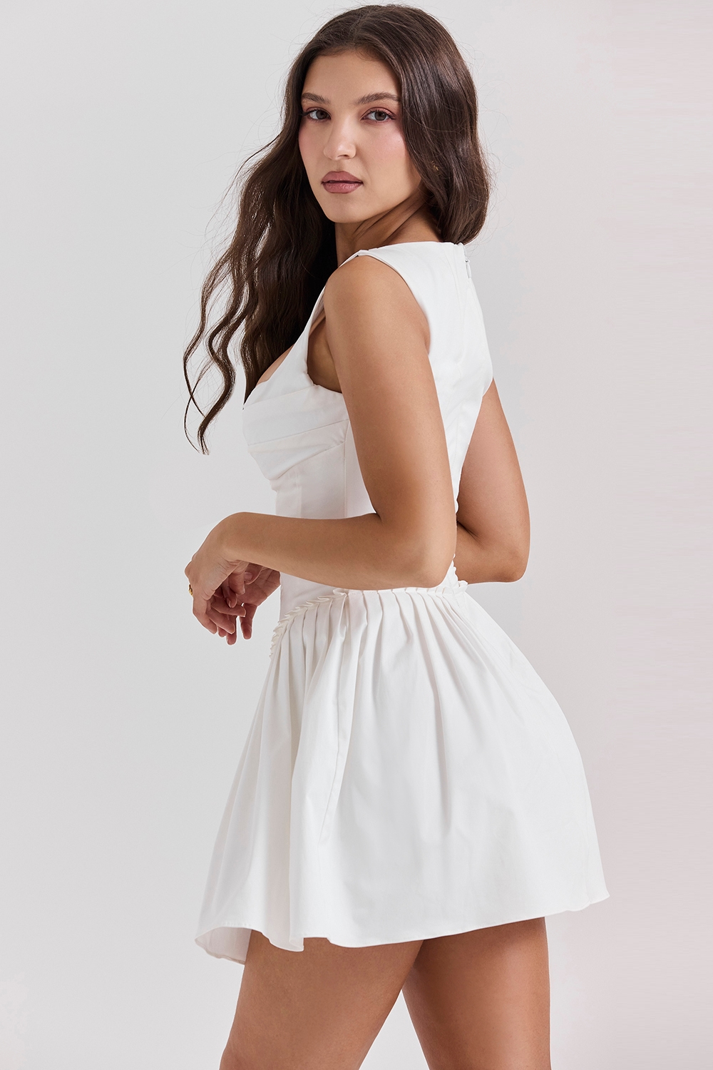 Cupid  White Pleated Mini Dress — image 7