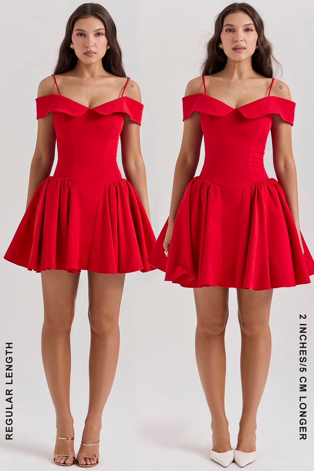 Elida  Scarlet Off Shoulder Mini Dress — image 15