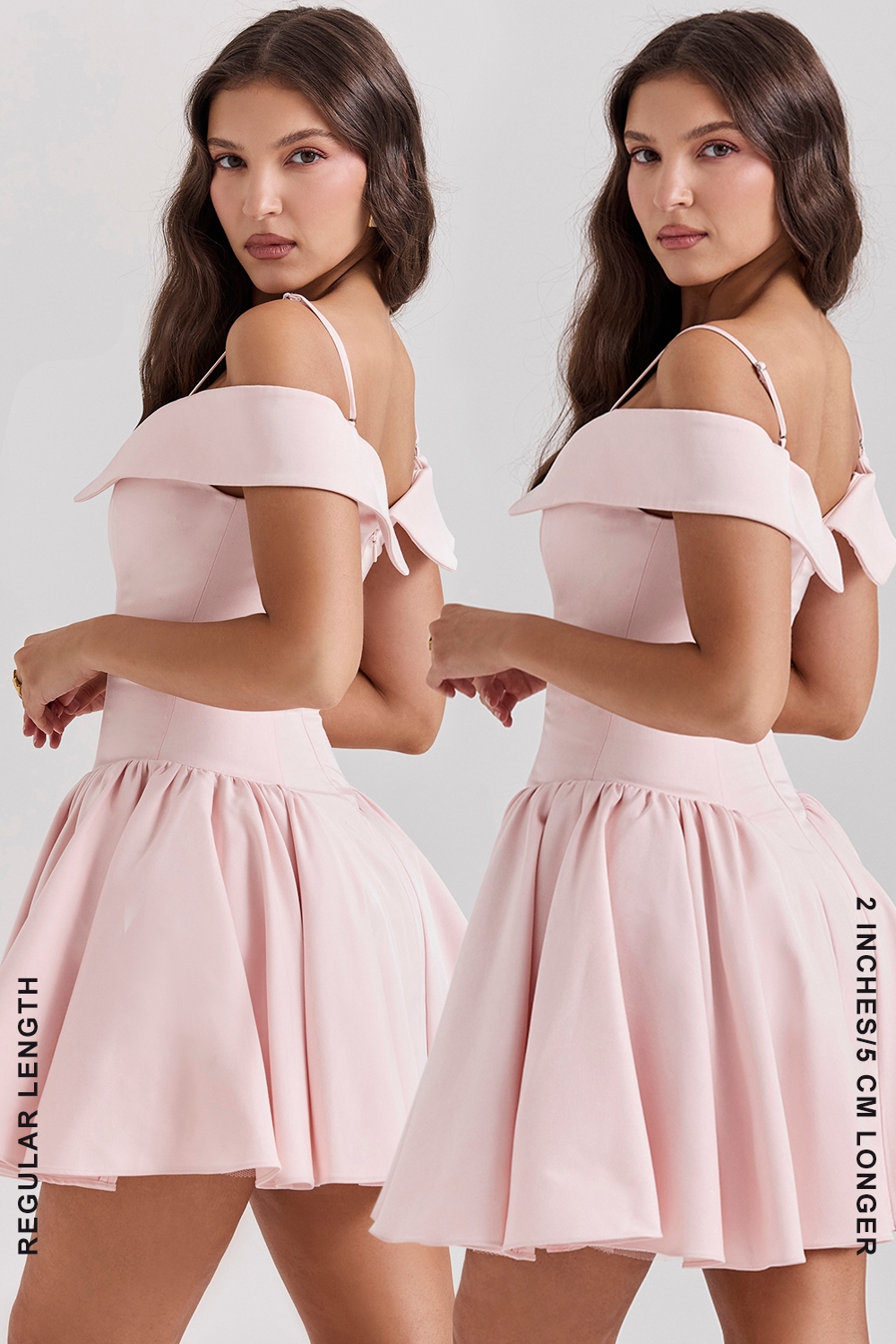 Elida  Ballerina Pink Off Shoulder Mini Dress — image 14