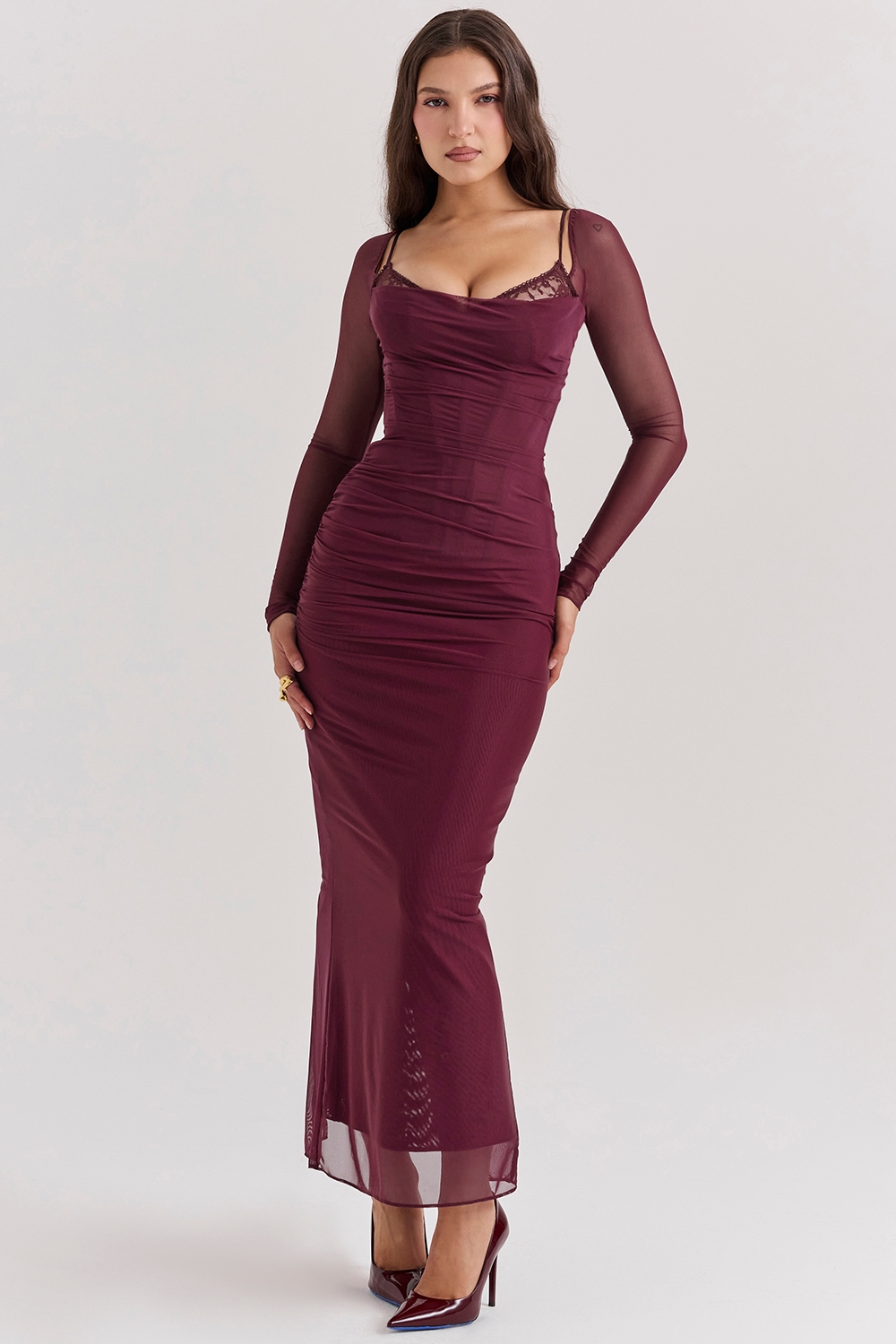 Katarina  Wine Maxi Dress — image 4
