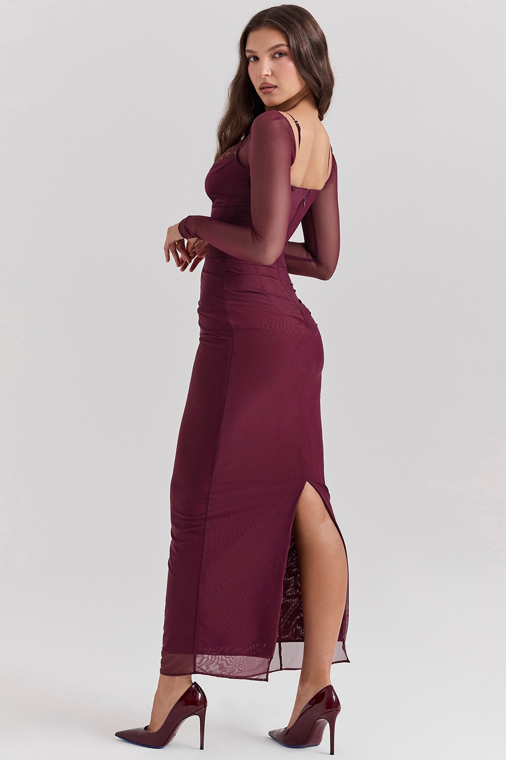 Katarina  Wine Maxi Dress — image 9