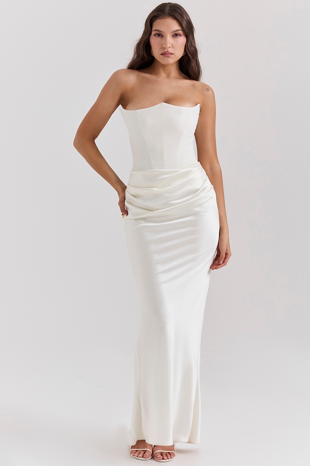 Persephone  Ivory Strapless Corset Dress — image 3