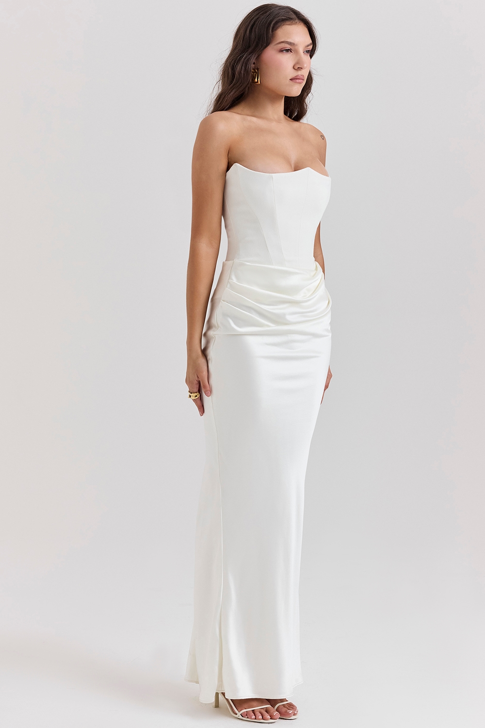 Persephone  Ivory Strapless Corset Dress — image 6