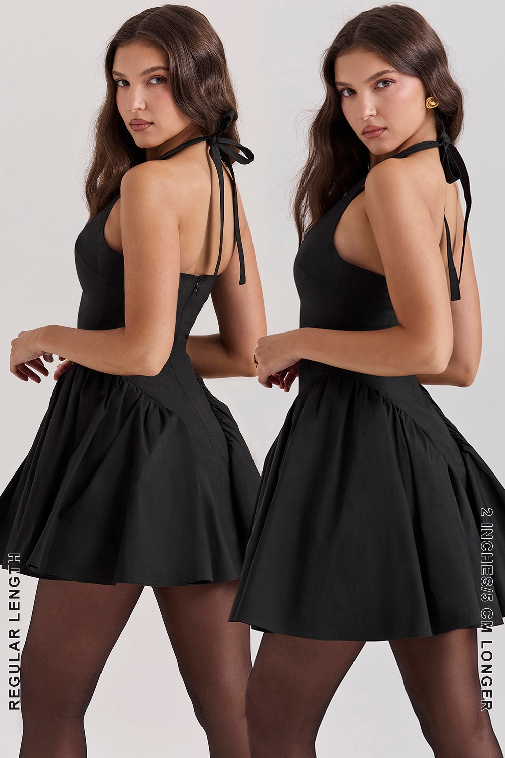 Valentia  Black Halter Mini Dress — image 14