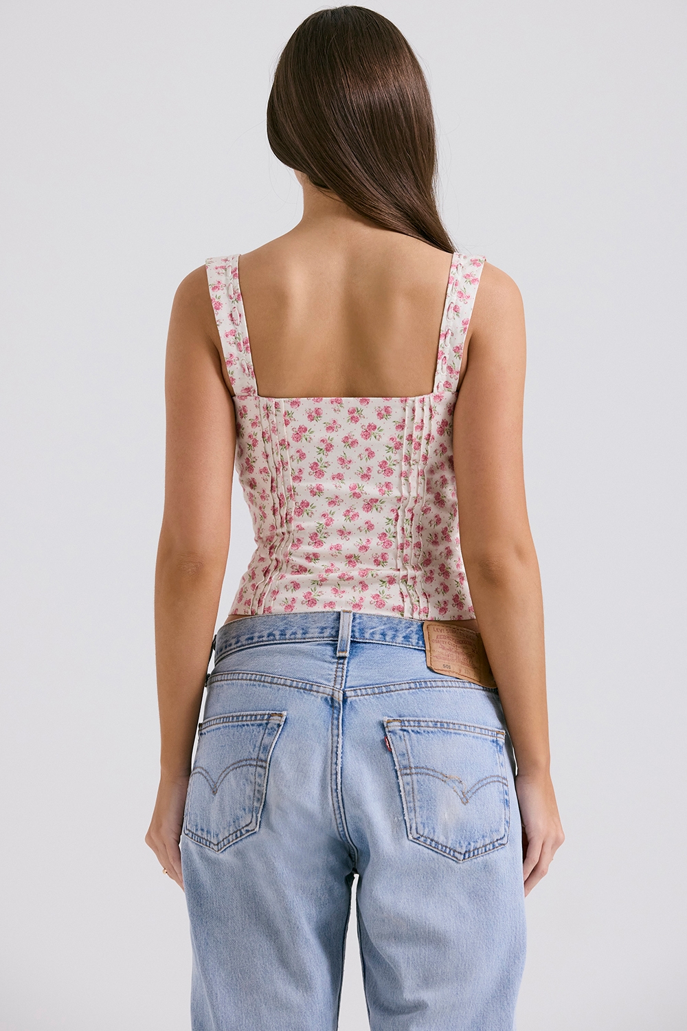Chicca  White Rosebud Print Top — image 8