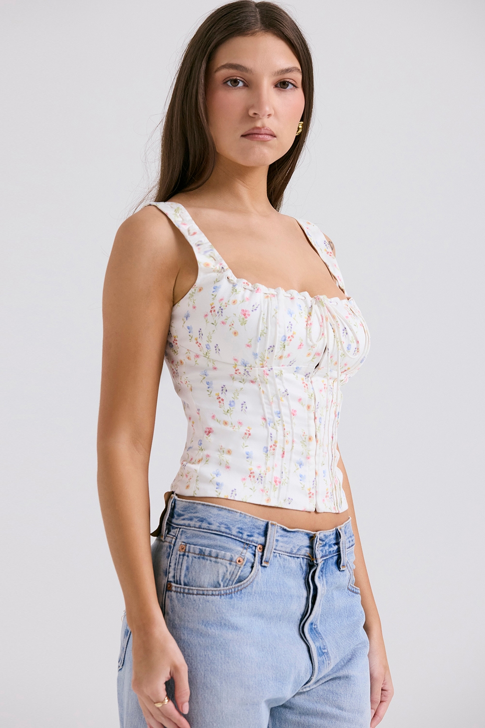 Chicca  White Posy Print Top — image 7