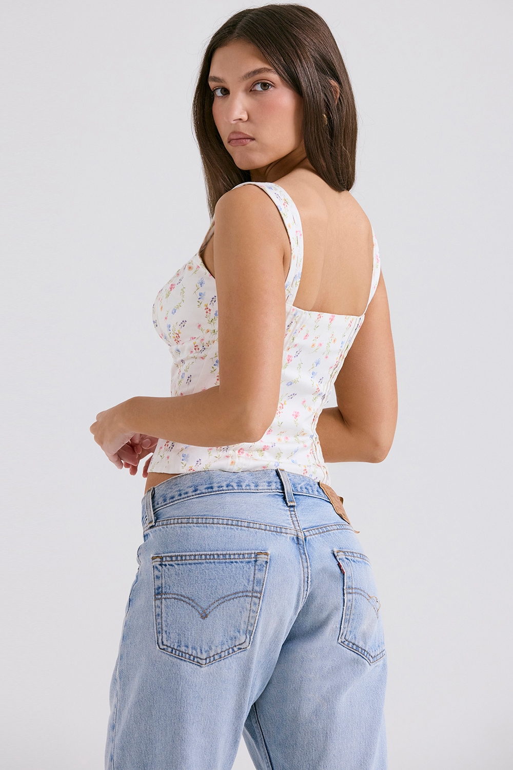 Chicca  White Posy Print Top — image 8