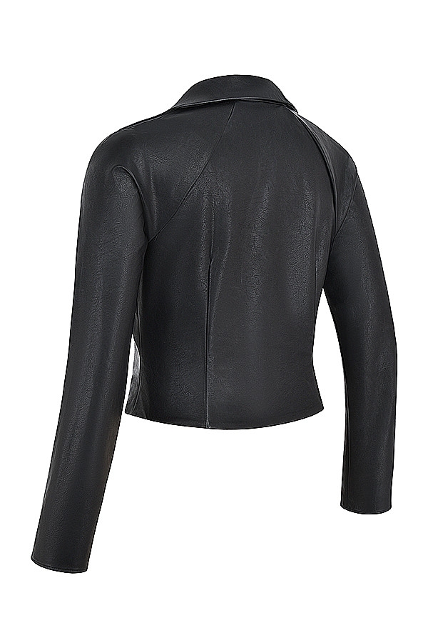 Mistress Rocks Black Vegan Leather Lace Up Top - SALE — image 11
