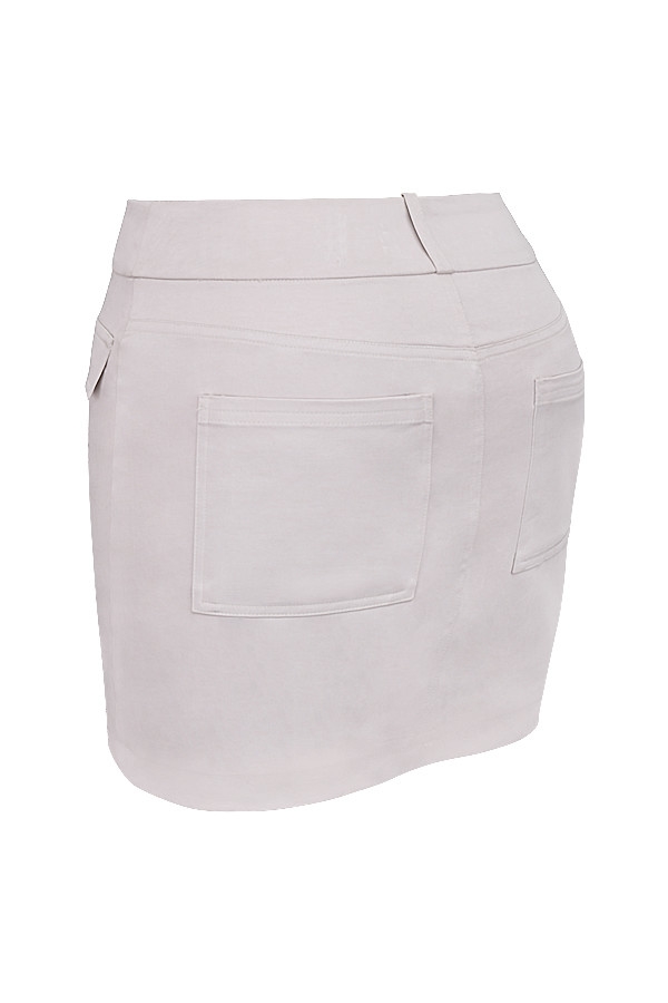 Mistress Rocks Taupe Twill Mini Skirt - SALE — image 10