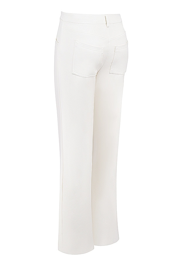 Mistress Rocks Ivory Vegan Leather Trousers - SALE — image 11