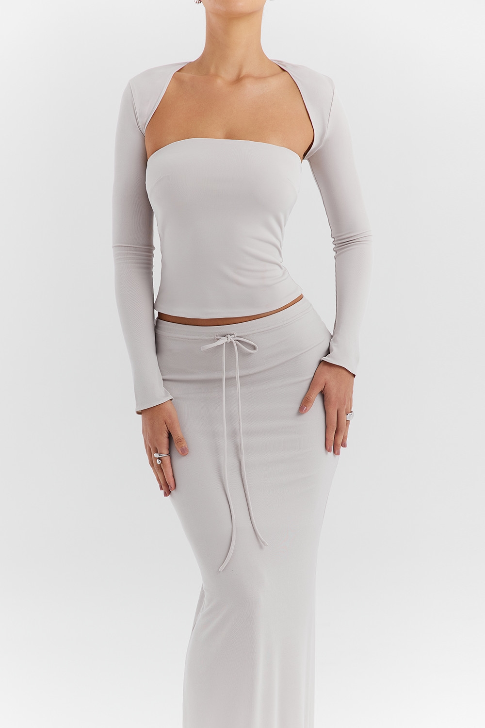 Mistress Rocks Smoke Strapless Top With Shrug - SALE — image 5