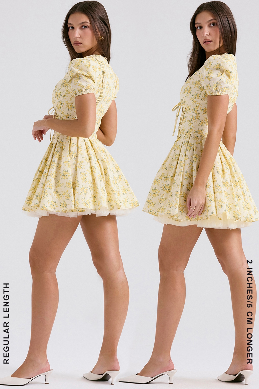 Imani  Buttercup Vintage Floral Print Pleated Cotton Mini Dress — image 14