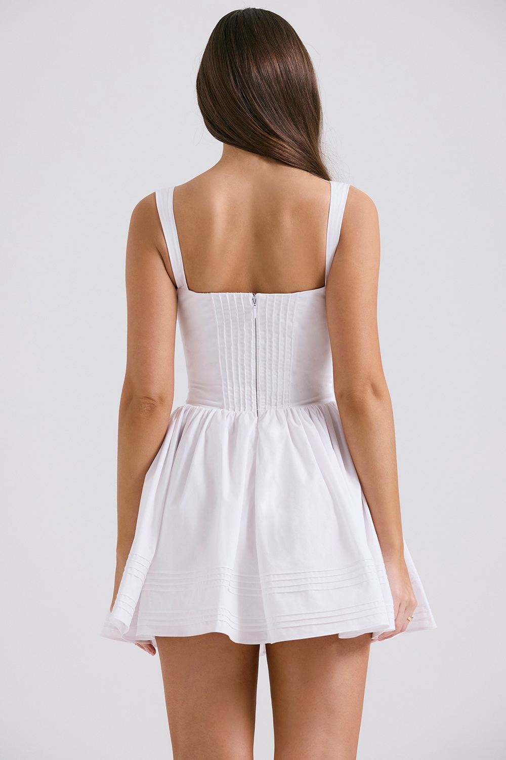 Natassia  White Cotton Mini Dress — image 10