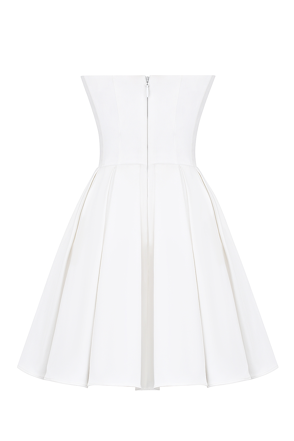 Emmanuela  White Strapless Pleated Mini Dress — image 17