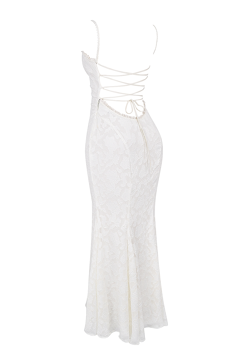 Joan  Ivory Lace Up Back Maxi Dress — image 18