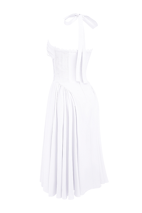 Adabella  White Cotton Halter Sundress — image 16