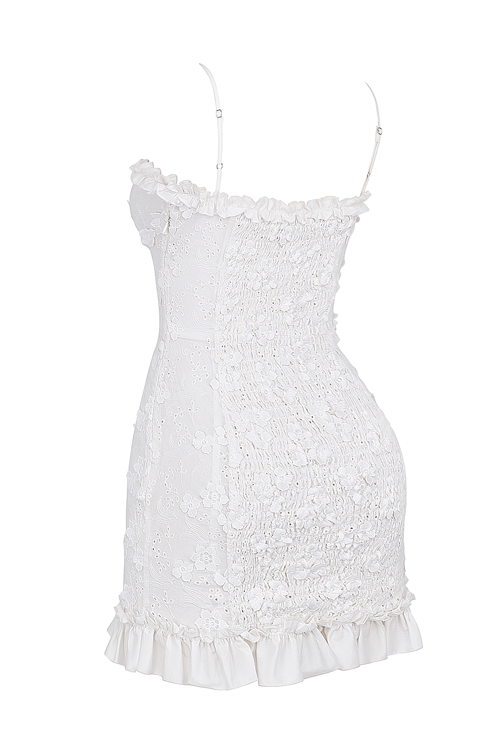 Marlene  White Cotton Broderie Anglais Mini Dress — image 14
