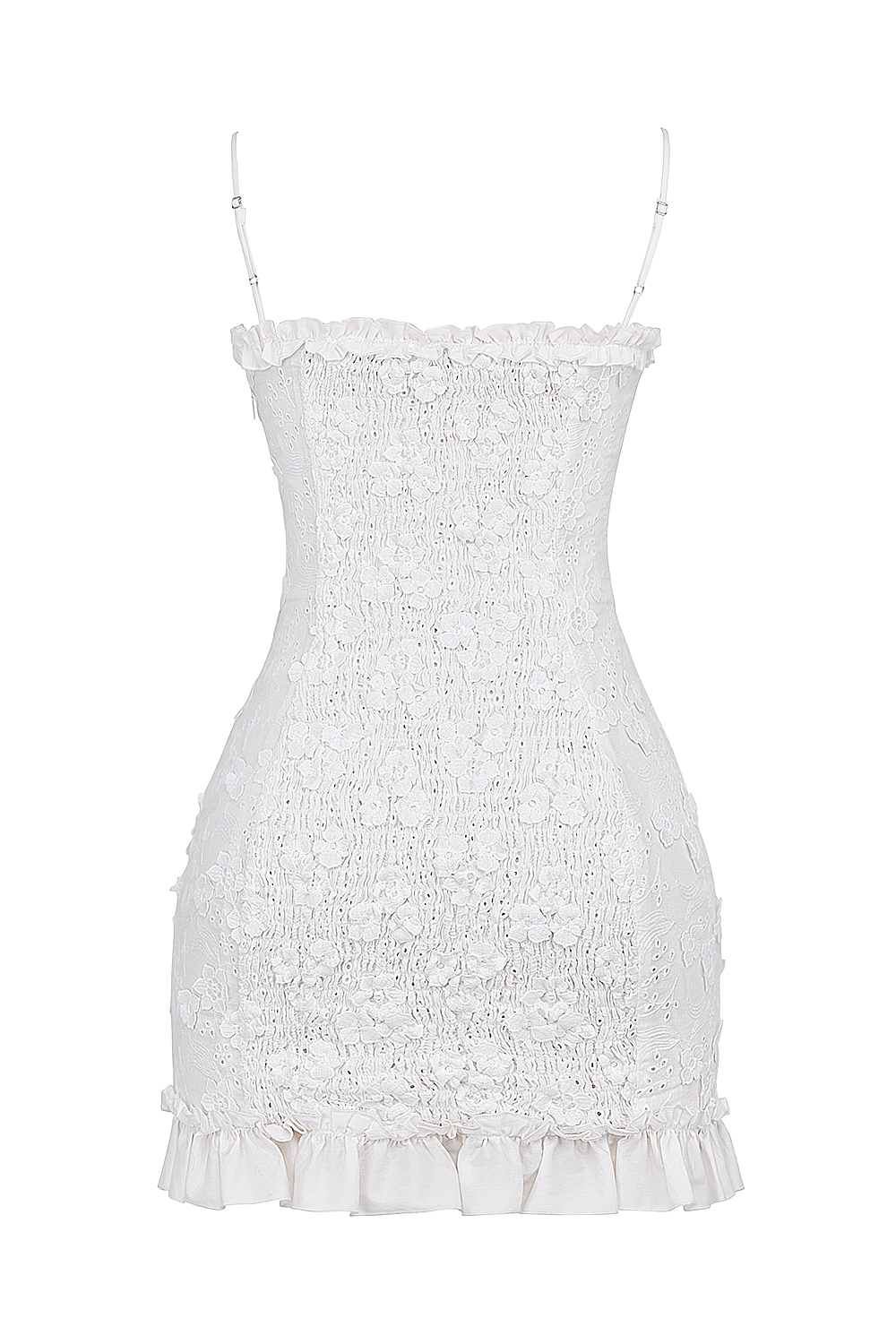 Marlene  White Cotton Broderie Anglais Mini Dress — image 15