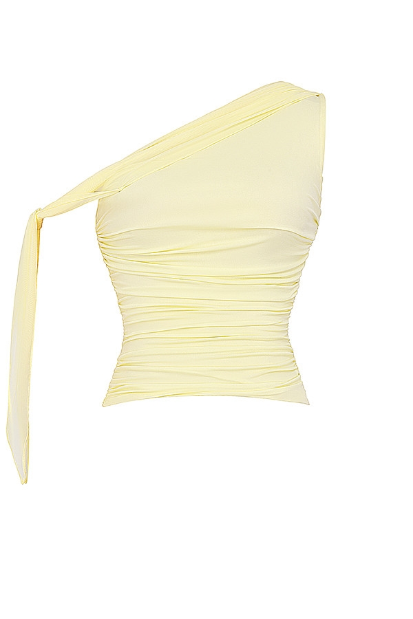Mistress Rocks Lemon Asymmetric Draped Top - SALE — image 11