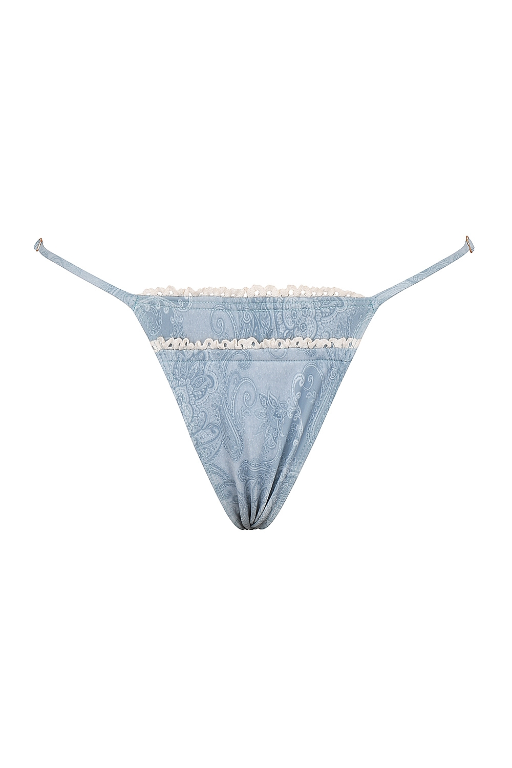 Toulouse  Blue Paisley Ruffle Trim Bikini Bottom — image 10