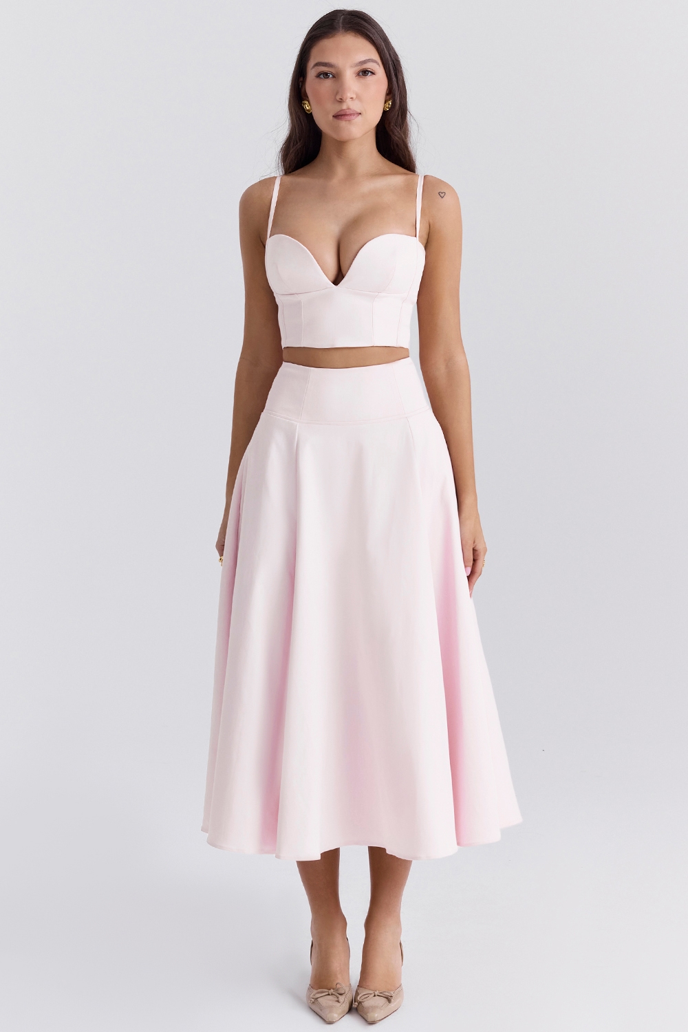 Pabla  Ballerina Pink Cropped Bralette Top — image 3