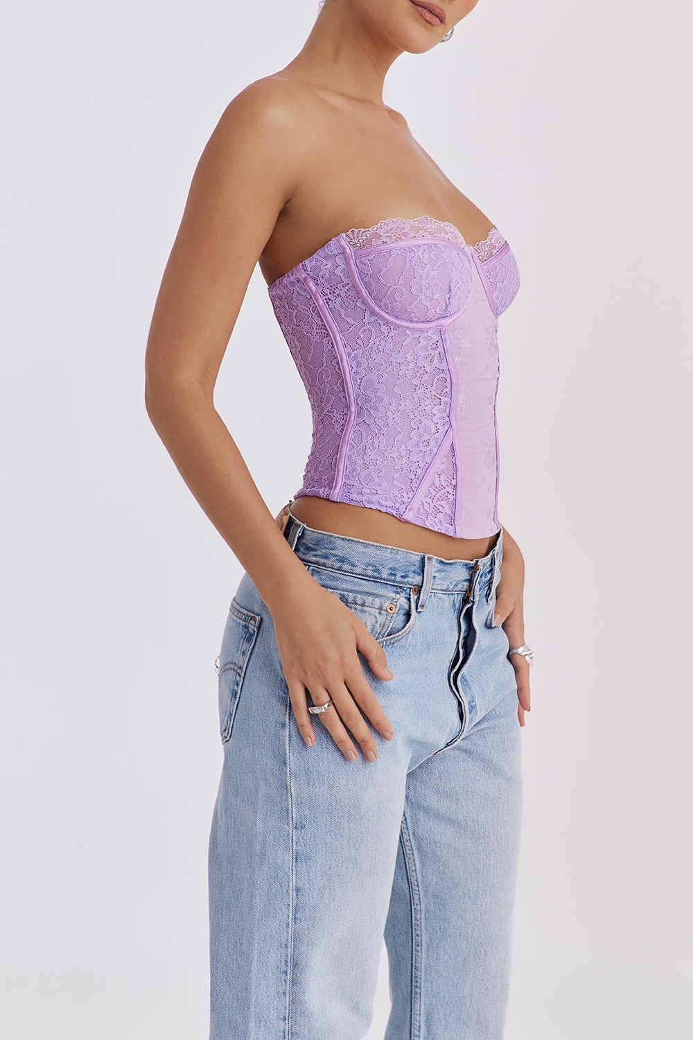 Mistress Rocks Orchid Lace Underwired Corset - SALE — image 6