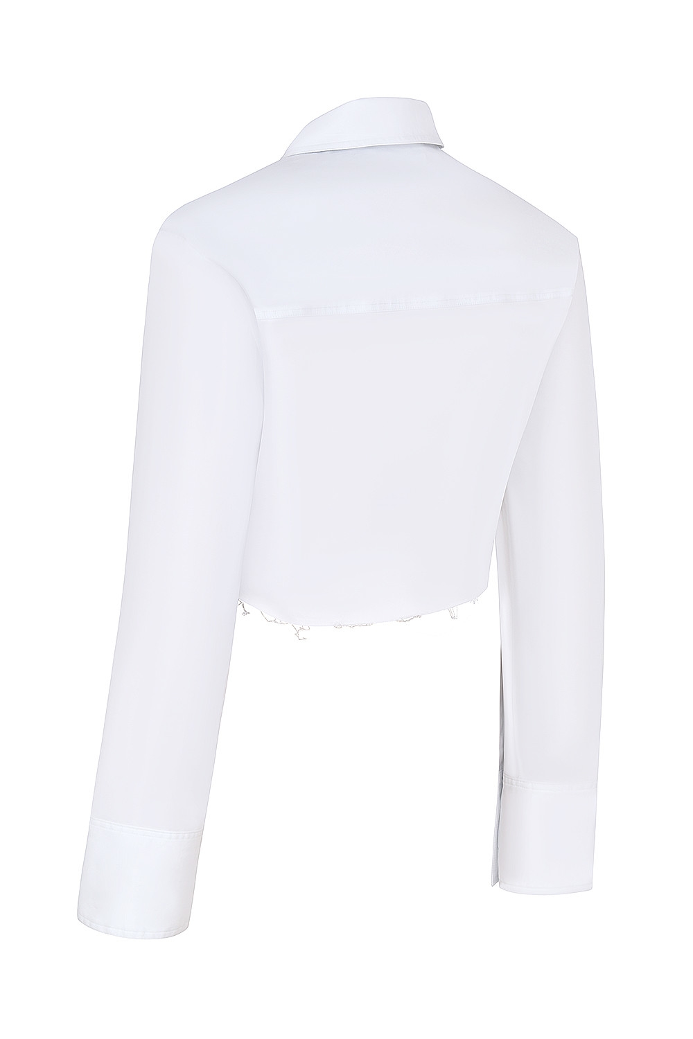 Mistress Rocks White Cropped Cotton Shirt - SALE — image 12
