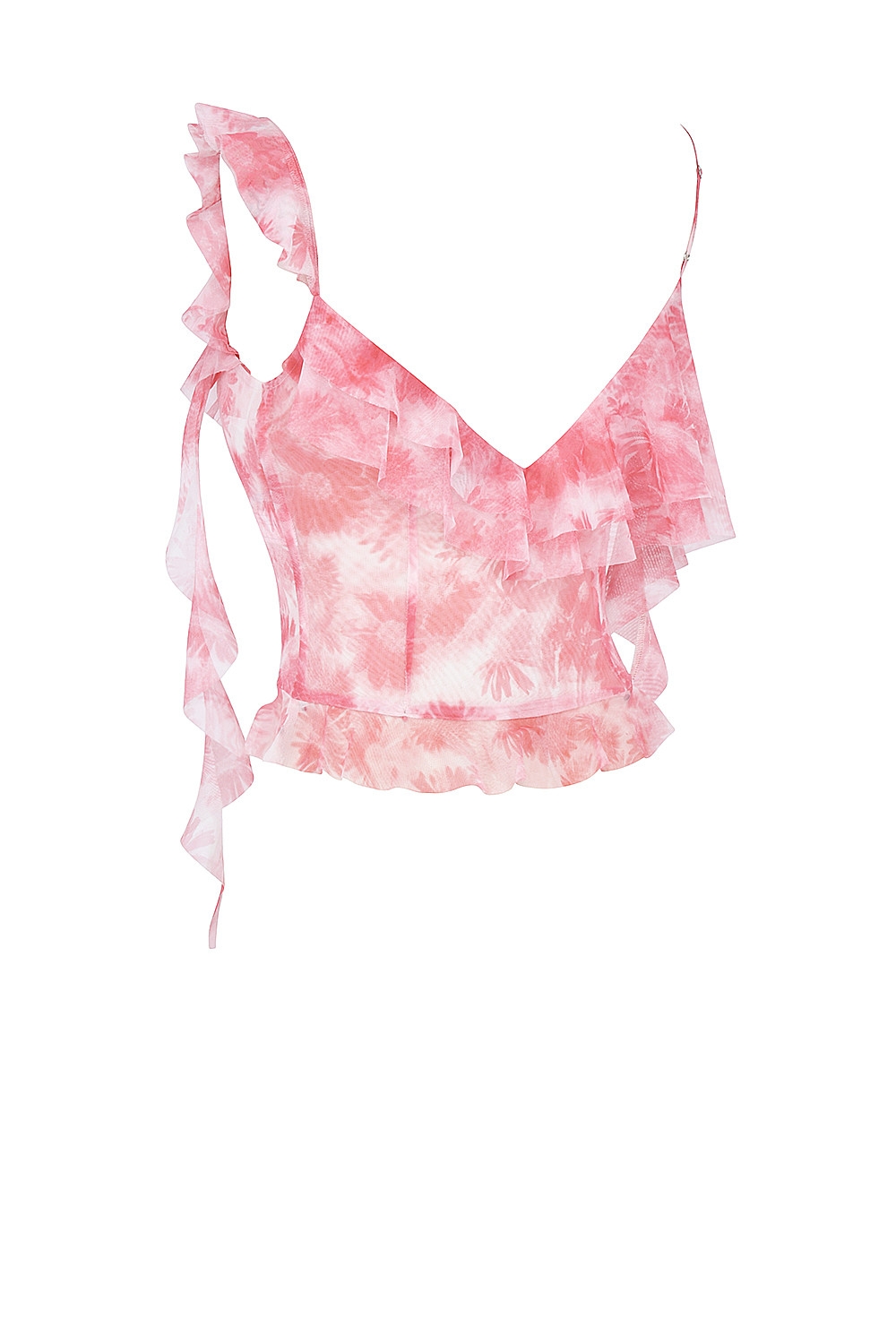Mistress Rocks Pink Floral Print Ruffle Top - SALE — image 13