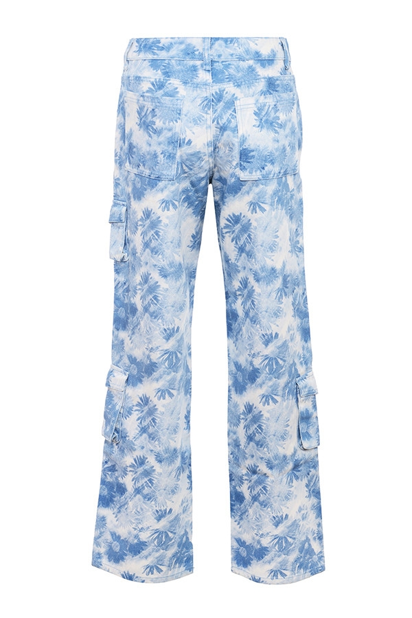 Mistress Rocks Blue Floral Print Cargo Jeans - SALE — image 12