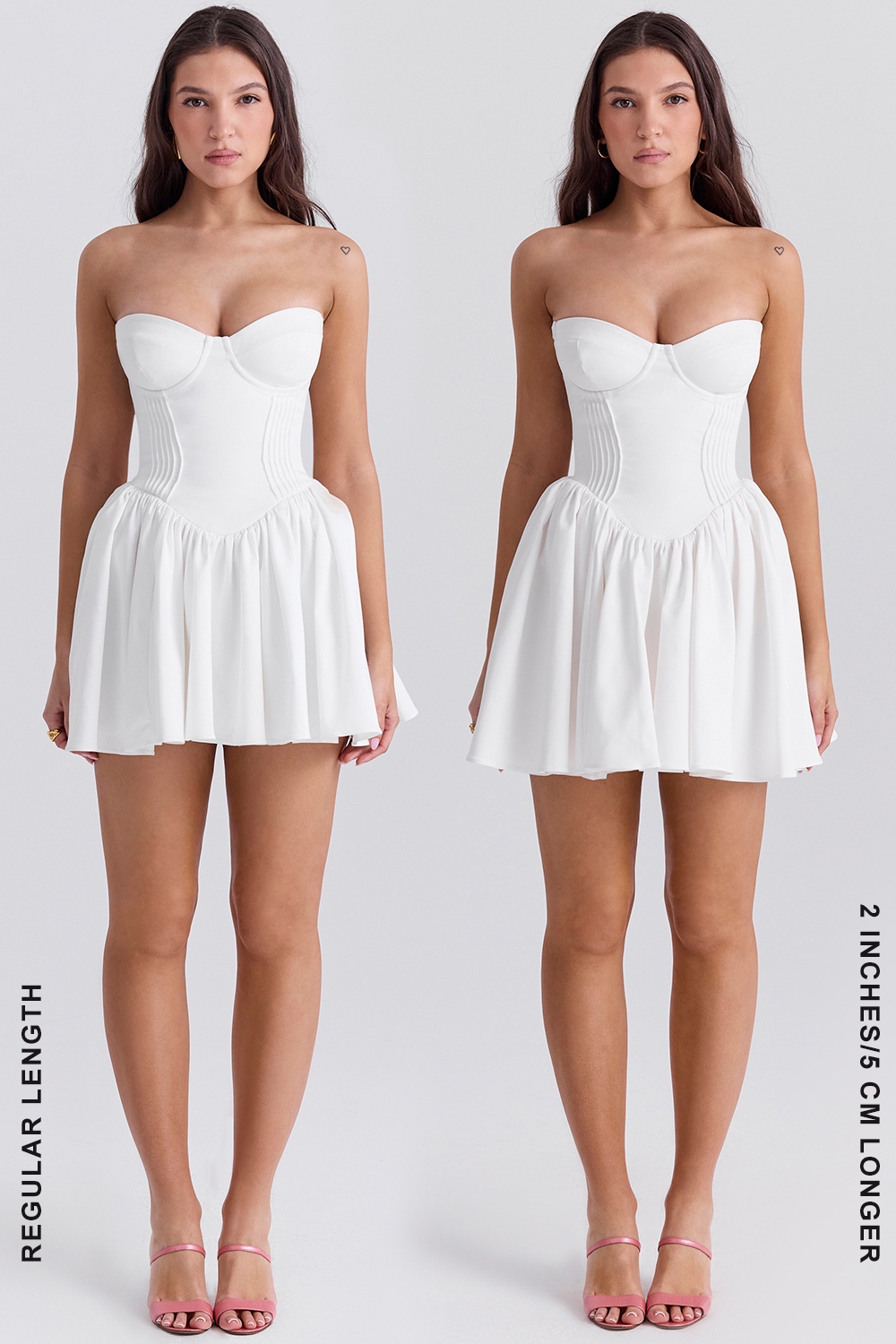 Katherine  White Strapless Corset Mini Dress — image 12
