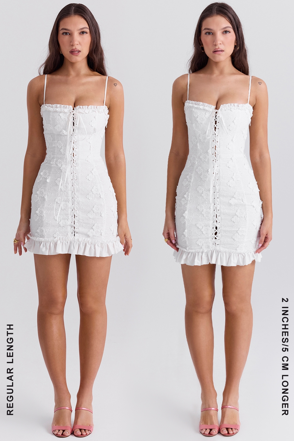 Marlene  White Cotton Broderie Anglais Mini Dress — image 11