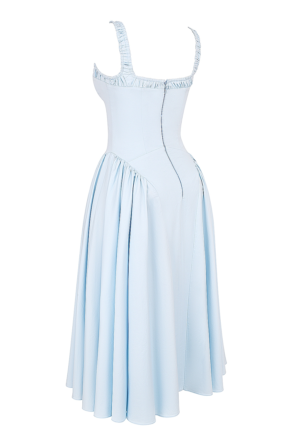 Dorothy  Italian Azure Cotton Midi Sundress — image 11