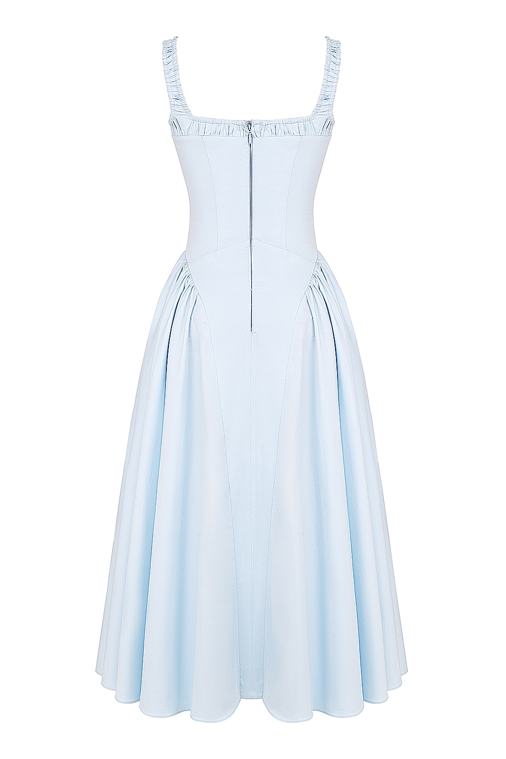 Dorothy  Italian Azure Cotton Midi Sundress — image 12