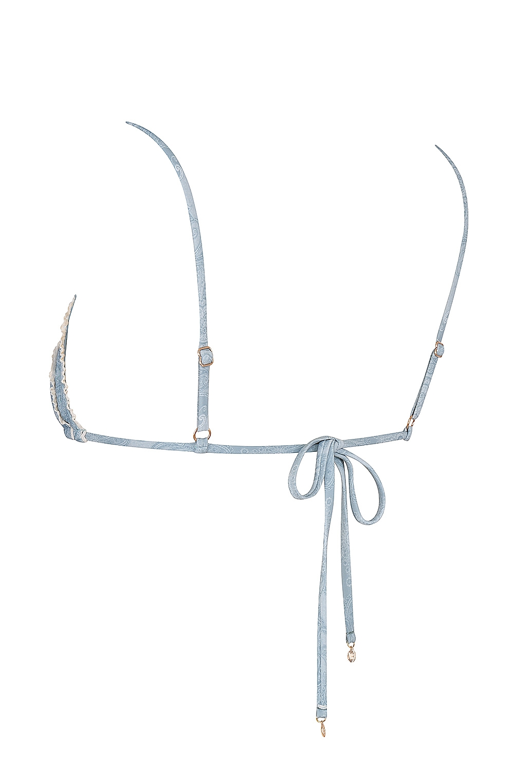 Corsica  Blue Paisley Ruffle Trim Bikini Top — image 12